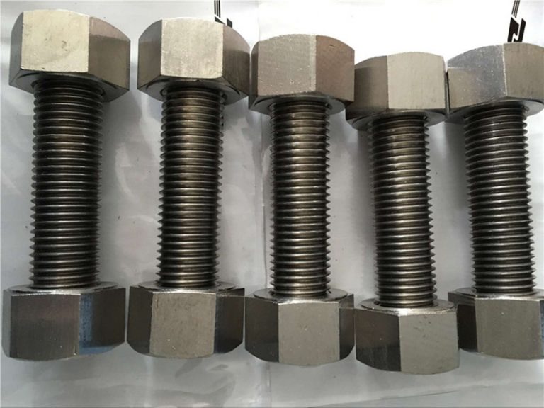 paduan nikel 400 en2.4360 batang ulir sepenuhnya dengan pengikat mur