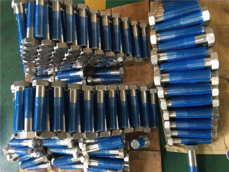 sus 304l en1.4306 ss pengikat hex baut iso4014 setengah ulir