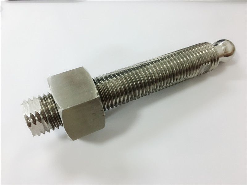 Disesuaikan kualitas tinggi cnc bubut balik titanium bola stud pengencang